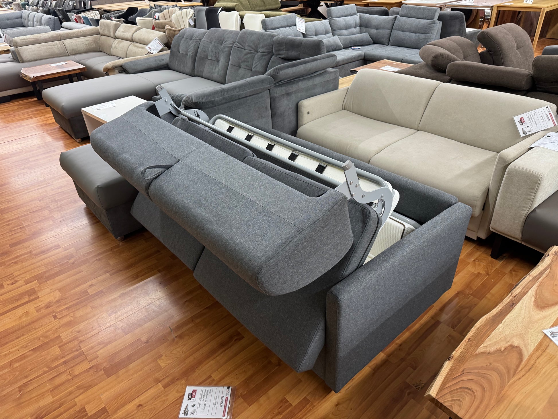 Schlafsofa Sofa Couch +Bett +Kissen +verschiedene Varianten – möbel-outlet- 24